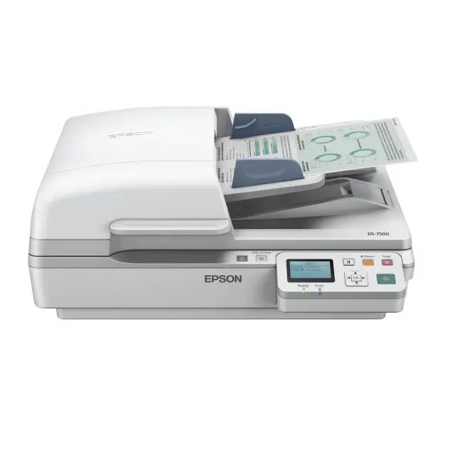 EPSON WorkForce DS-6500n A4 Document Scanner - 1200dpi- 25ppm - Duplex Scan - 100 sheet ADF - USB - Ethernet