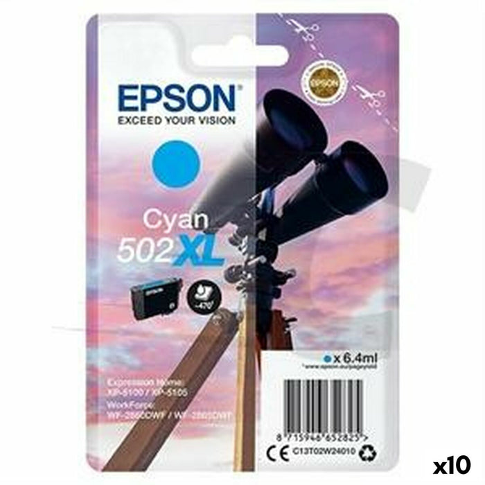 Original Ink Cartridge Epson XP-5100 5105 WF2860DWF 2865DWF Cyan (10 Units)