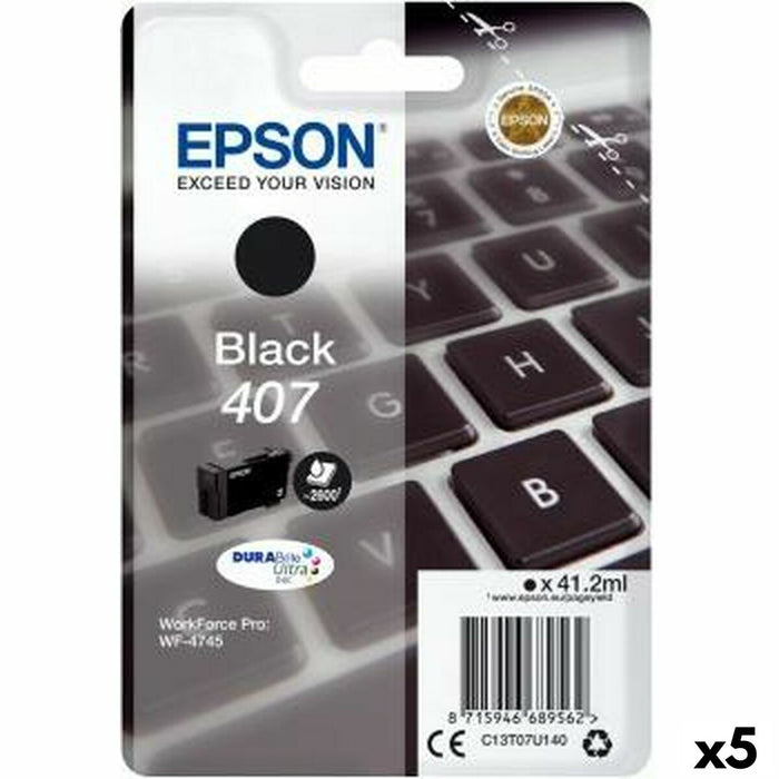 Original Ink Cartridge Epson Nº 407 Black (5 Units)