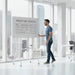 Ergo Office mobile dry erase board horizontal orientation white single sided with shelf board dimensions 1190x790mm