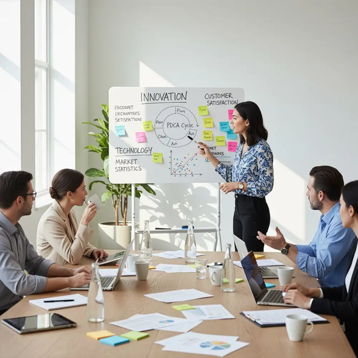 Ergo Office mobile dry erase board horizontal orientation white single sided with shelf board dimensions 1190x790mm