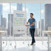 Ergo Office mobile dry erase board vertical orientation white single sided with shelf board dimensions 1190x790mm