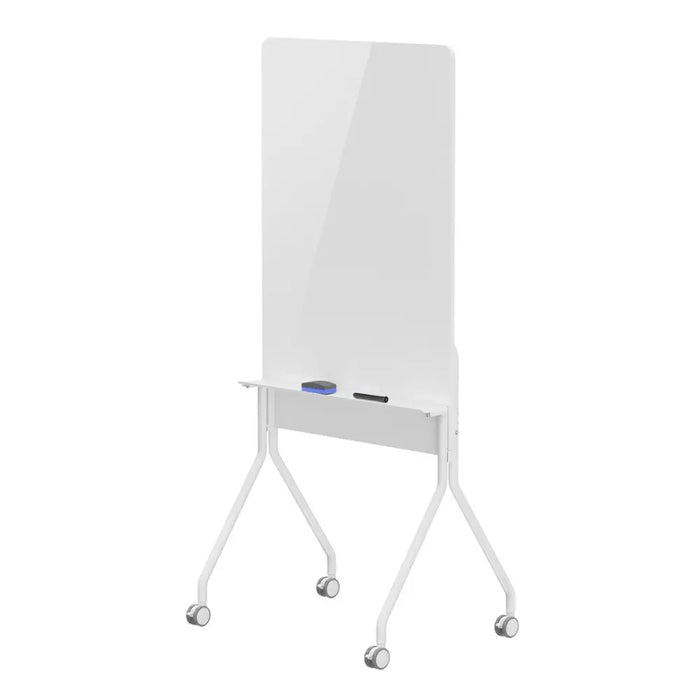 Ergo Office mobile dry erase board vertical orientation white single sided with shelf board dimensions 1190x790mm