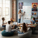 Ergo Office mobile dry erase board vertical orientation white single sided with shelf board dimensions 1190x790mm