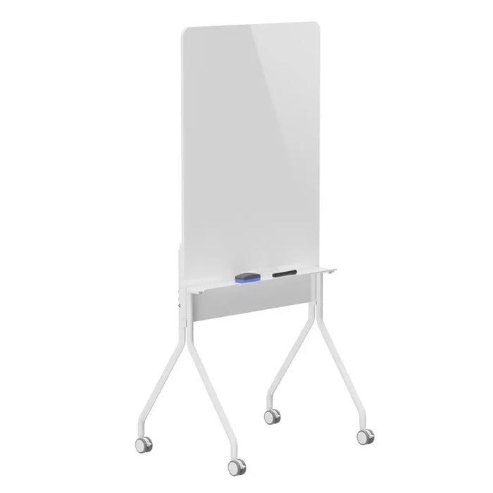 Ergo Office mobile dry erase board vertical orientation white single sided with shelf board dimensions 1190x790mm