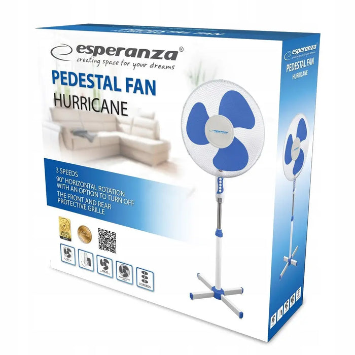 Esperanza EHF001WB household fan Blue White - FansAGD-WEN<<<Home Appliance - ProductsAGD<<<ActionPL