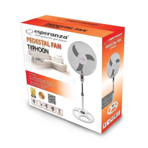 Esperanza EHF002WE 16 ’’ standing fan White and Gray - FansAGD-WEN<<<Home Appliance - ProductsAGD<<<ActionPL