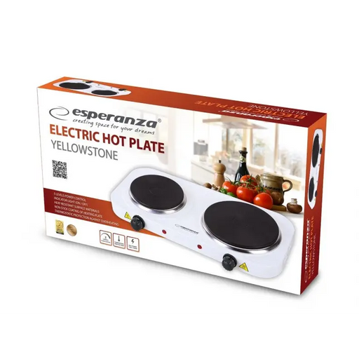 Esperanza EKH007W hob White Countertop Sealed plate 2 zone(s) - CookersAGD-KTU<<<Home Appliance - ProductsAGD<<<ActionPL