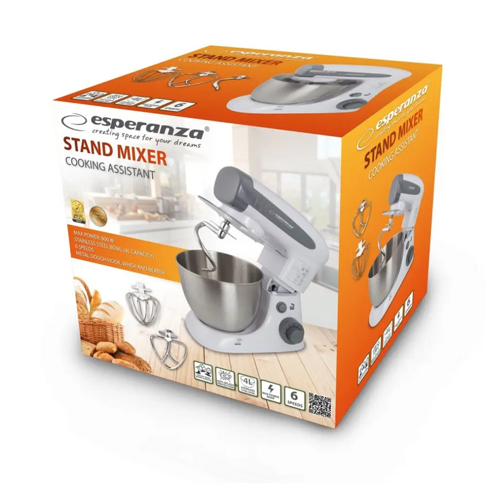 Esperanza EKM024 mixer Stand mixer 800 W Grey - Food processorsAGD-ROK<<<Home Appliance - ProductsAGD<<<ActionPL