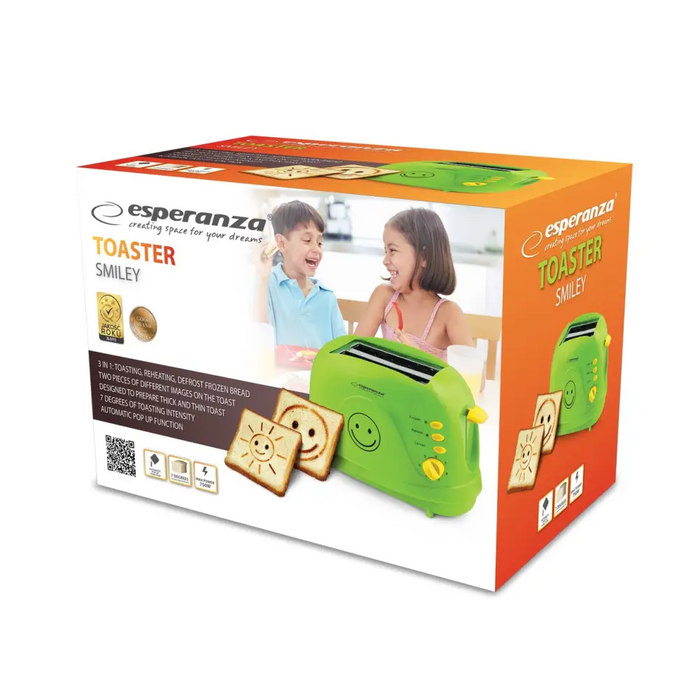 Esperanza EKT003 Toaster 750 W Green - ToastersAGD-TOS<<<Home Appliance - ProductsAGD<<<ActionPL