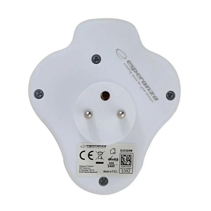 Esperanza ELK304W Electrical Splitter 3 sockets switch White - Jacks plugsKWT-WTY<<<Cables jacks and plugsKWT<<<ActionPL