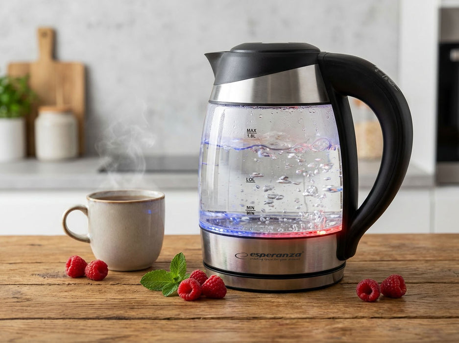 Esperanza EKK026 electric kettle 1.7 L Black,Transparent 2200 W