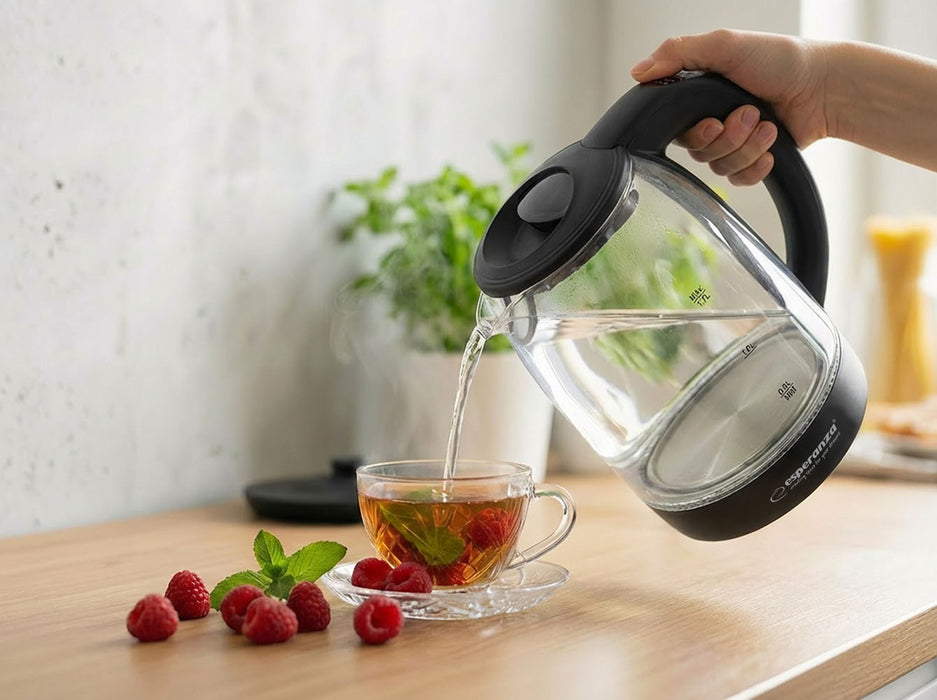 Esperanza EKK027 electric kettle 1.7 L Black,Transparent 2200 W