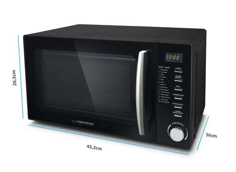 Esperanza EKO010 Black Combination microwave Countertop 20 L 1200 W