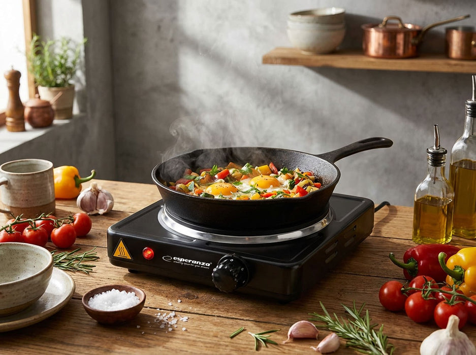Esperanza EKH002K hob Black Sealed plate 1 zone(s)