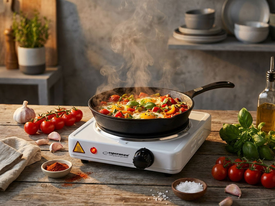 Esperanza EKH002W hob Black,White Countertop Sealed plate 1 zone(s)