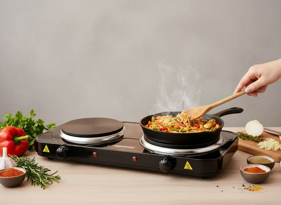 Esperanza EKH014K Electric Stove 2 zone (s), Black