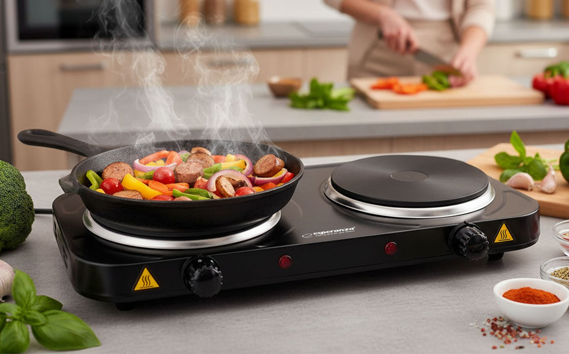 Esperanza EKH014K Electric Stove 2 zone (s), Black