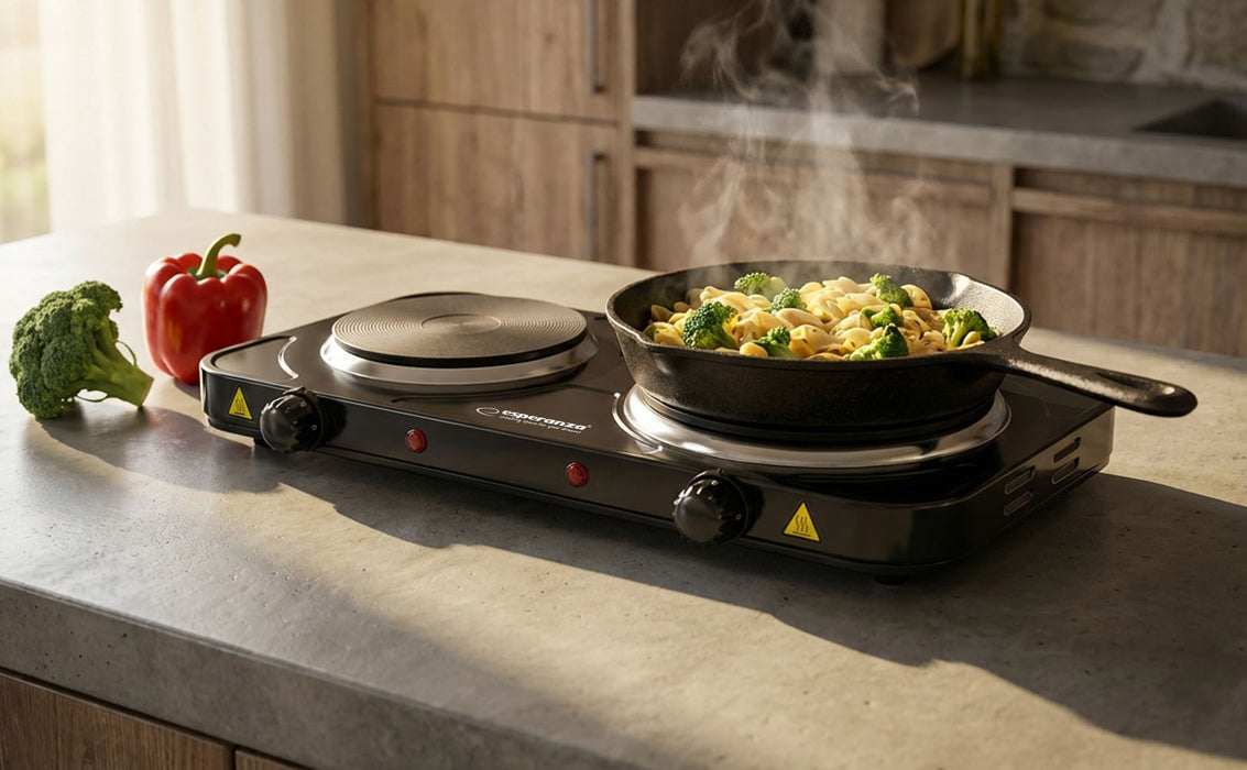 Esperanza EKH014K Electric Stove 2 zone (s), Black