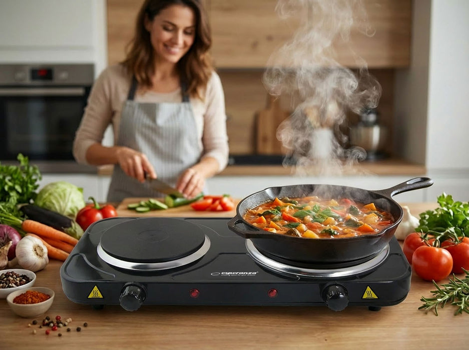 Esperanza EKH014K Electric Stove 2 zone (s), Black