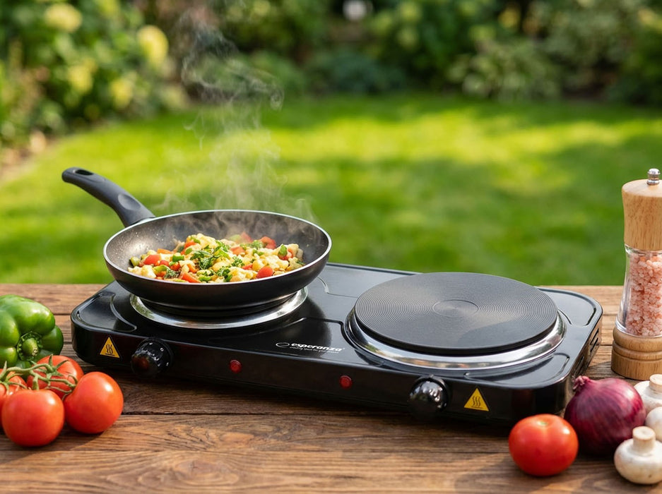 Esperanza EKH014K Electric Stove 2 zone (s), Black