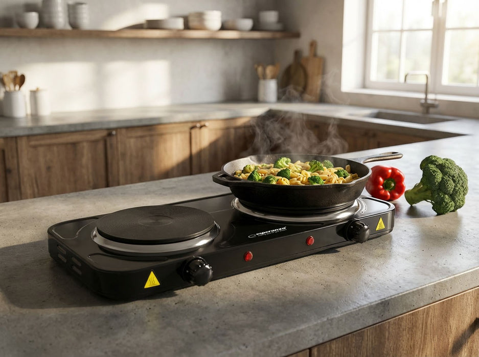 Esperanza EKH014K Electric Stove 2 zone (s), Black