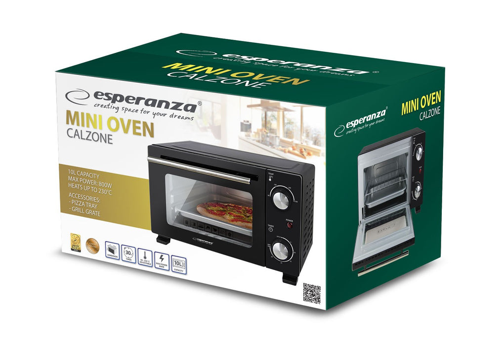Esperanza EKO007N Mini Oven 10 l 800 W Black