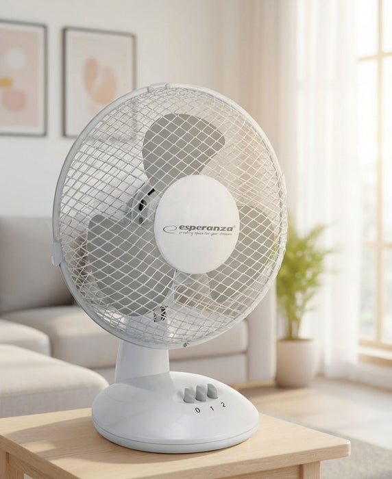 Desktop fan 9" Esperanza EHF004WE ZEPHYR White-Gray