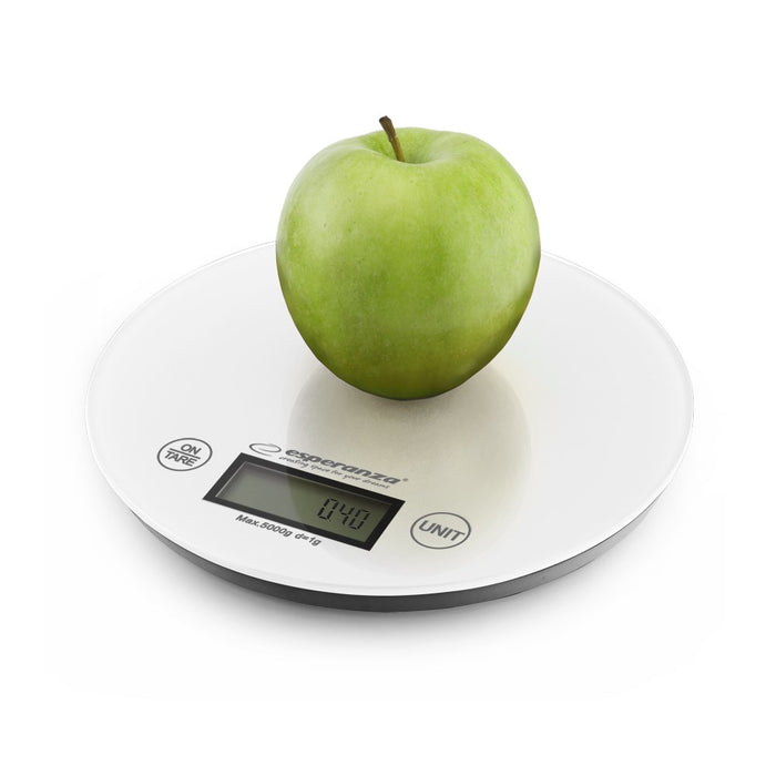 Esperanza EKS003W Electronic Kitchen Scale White Round