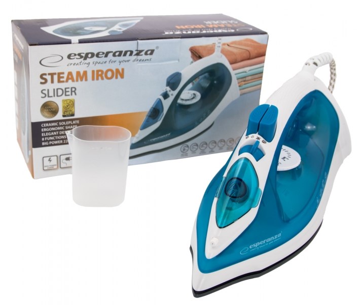 Esperanza EHI002 iron Steam iron Ceramic soleplate Blue,White 2200 W