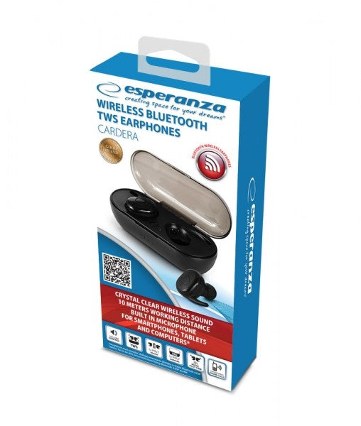 Esperanza TWS CARDERA Headphones Wireless In-ear Calls/Music Bluetooth Black