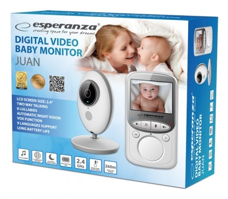 Esperanza EHM003 video baby monitor 50 m White