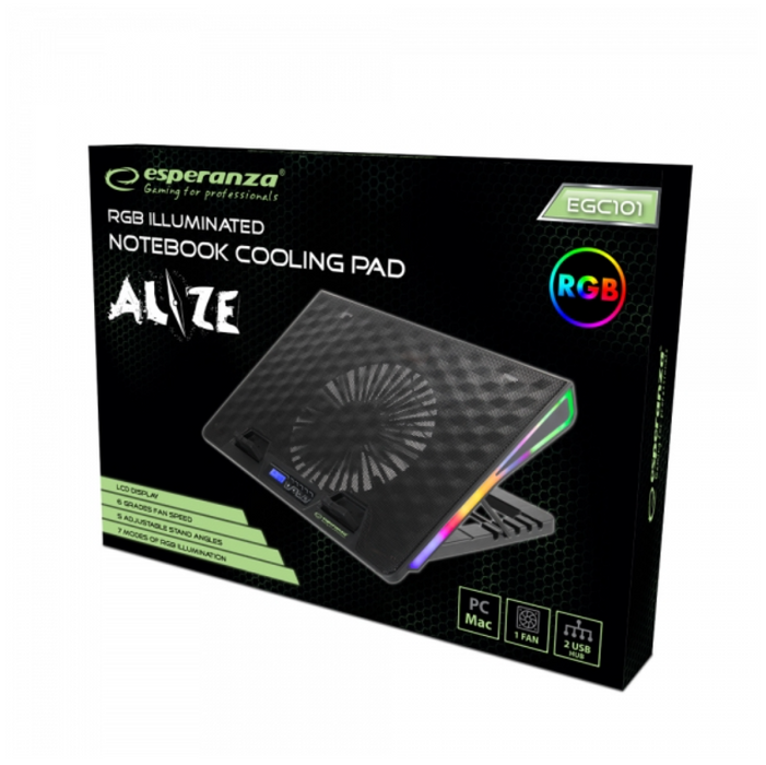 Esperanza ALIZE cooling pad with RGB lighting