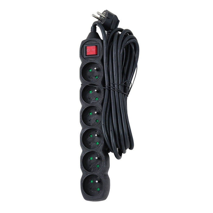 Esperanza ELK219K power extension 5 m 6 AC outlet(s) Indoor Black