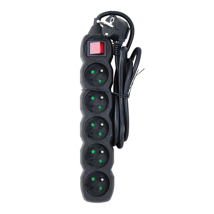 Esperanza ELK214K power extension 1.5 m 5 AC outlet(s) Indoor Black