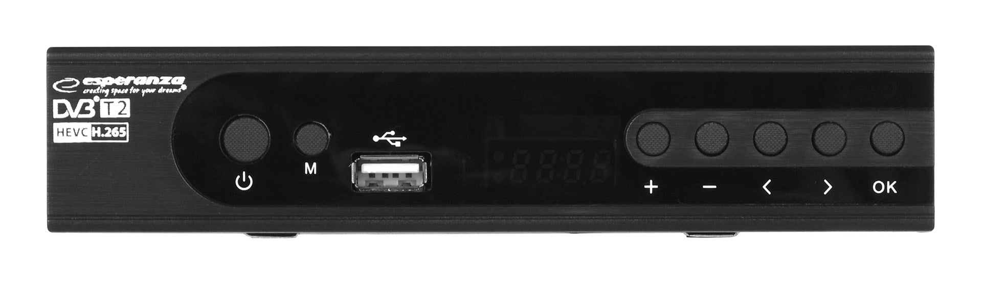 Esperanza EV106P Digital DVB-T2 H.265/HEVC tuner, Black