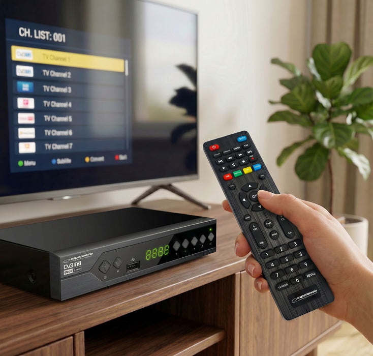 Esperanza EV107R TV set-top box Cable Black