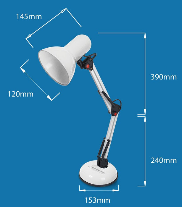 Esperanza AVIOR table lamp E27 12 W LED Black