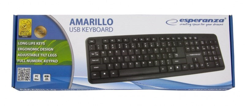 Esperanza EK134 keyboard USB Black