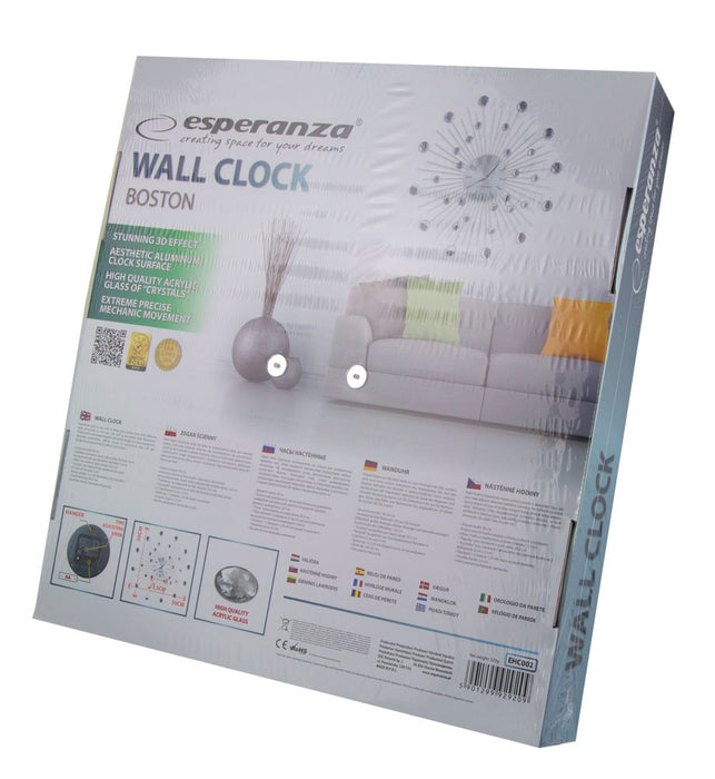 Esperanza EHC002 wall clock Mechanical wall clock Round Stainless steel
