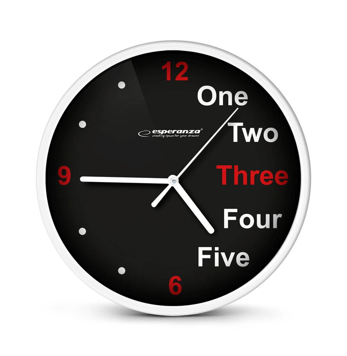 Esperanza Prague White Mechanical Clock Round Black, White