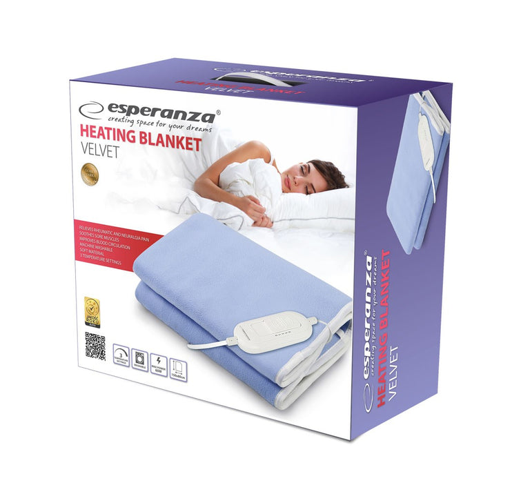 Esperanza EHB001 electric blanket Electric bed warmer 60 W Blue Polyester