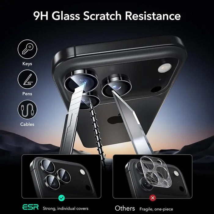 ESR Armorite Camera Protector for iPhone 14 Pro / Pro Max / 15 Pro / Pro Max / 16 Pro / Pro Max / 17 Pro / Pro Max