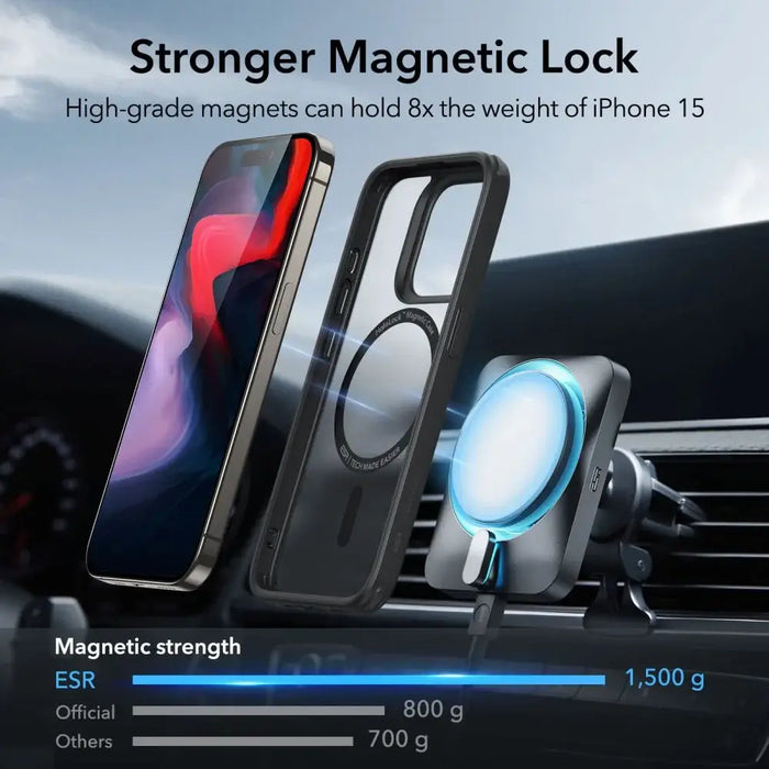 ESR Classic Hybrid (HaloLock) Case for iPhone 15 Pro Max (black) - Protective cases for smartphones<<<Cases<<<GSM