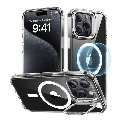 ESR Classic Hybrid (HaloLock) case with stand for iPhone 16 Pro (transparent) - Protective cases