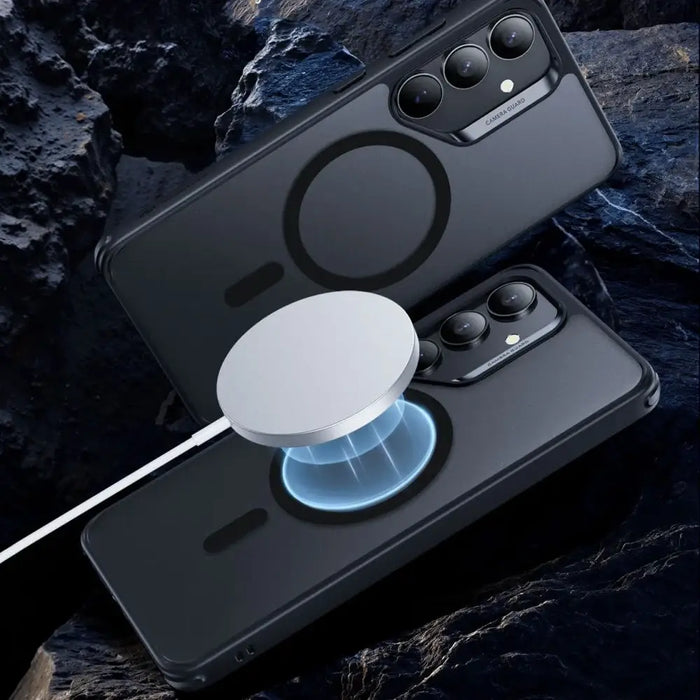 ESR Classic Hybrid Halolock MagSafe Case for Samsung Galaxy S25+ - Translucent Black - Cell phone cases