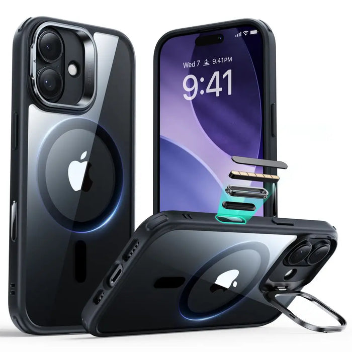 ESR Classic Hybrid Kickstand MagSafe Case for iPhone 17 - Clear Black - Cell phone cases and covers<<<HurtelXML