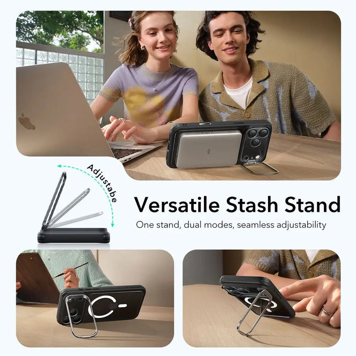 ESR Classic Hybrid Kickstand MagSafe Case for iPhone 17 Pro - Clear Black - Cell phone cases and covers<<<HurtelXML