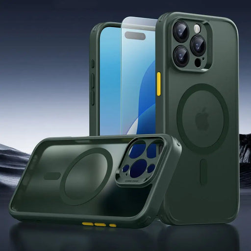 ESR Classic Pro Set Halolock MagSafe iPhone 16 Pro Case - Green - Cell phone cases and covers<<<HurtelXML