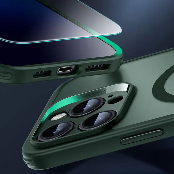 ESR Classic Pro Set Halolock MagSafe iPhone 16 Pro Case - Green - Cell phone cases and covers<<<HurtelXML